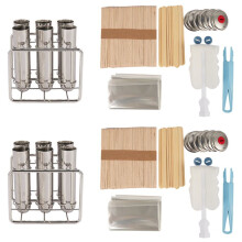Stainless Steel Molds Ice Cream Sticks Brush for Home DIY Fruit Innovative Ice Tube Molds 12 Molds