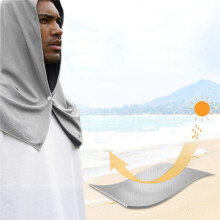 3X Cooling Hoodie Towel,Cooling Towels for Neck and Face,for Sauna Yoga Camping Workout Gray