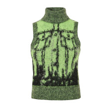 (10 UK, Lime Punch) Diesel Womens/Ladies Sifnos Abstract Knitted Turtle Neck Vest Top