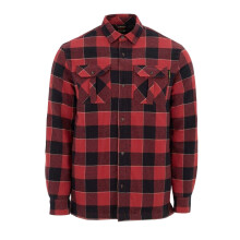 (XS, Red/Black) Dunlop Mens Lumber Buffalo Check Flannel Shirt