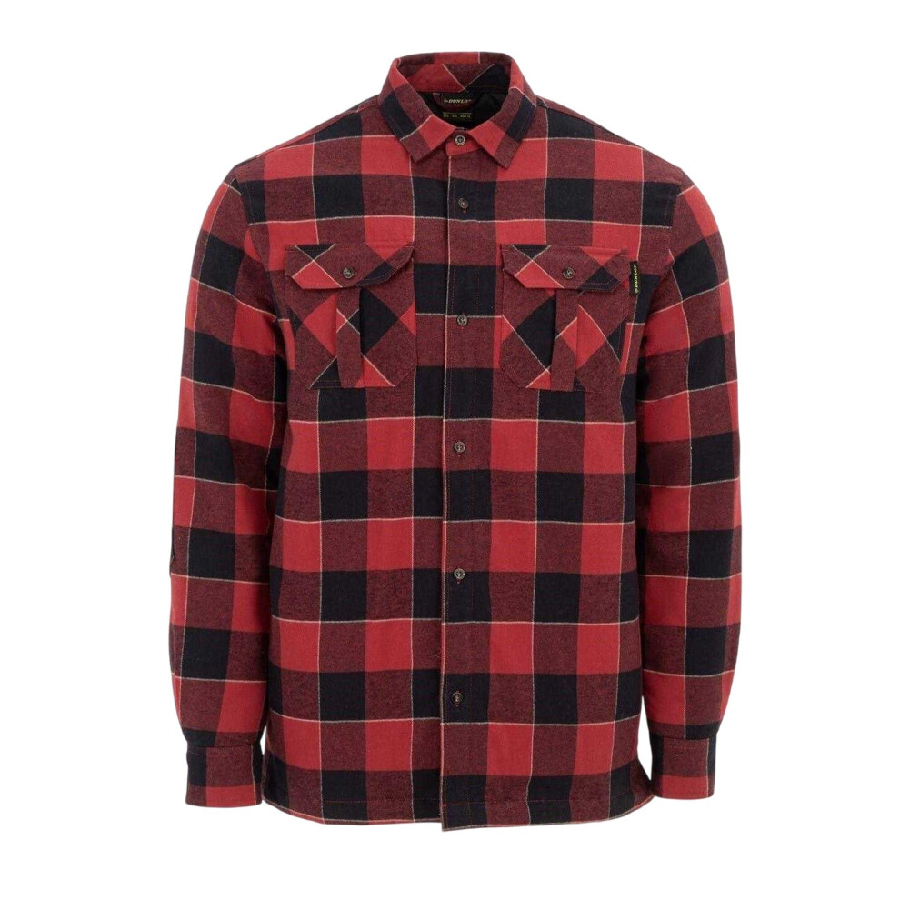 Dunlop (Xs, Red/Black) Mens Lumber Buffalo Check Flannel Shirt