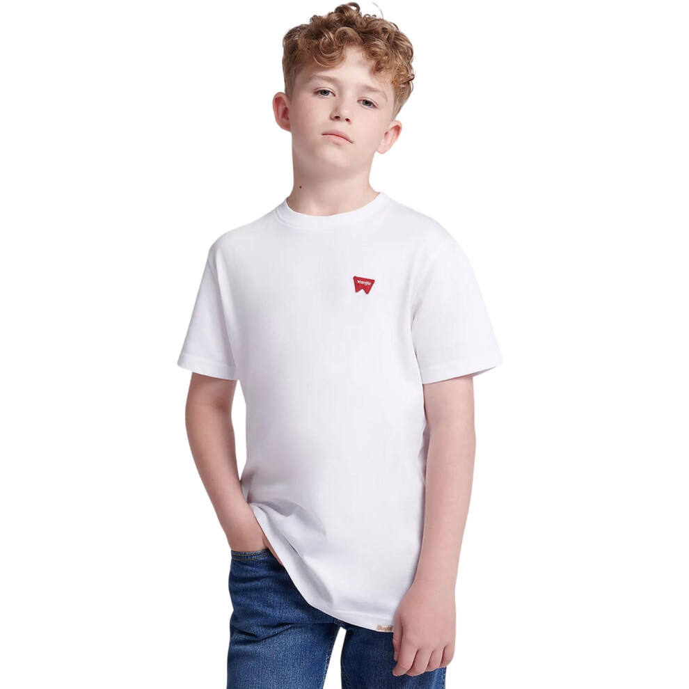 Wrangler (12-13 Years, Bright White) Childrens/Kids Festival Badge T-Shirt