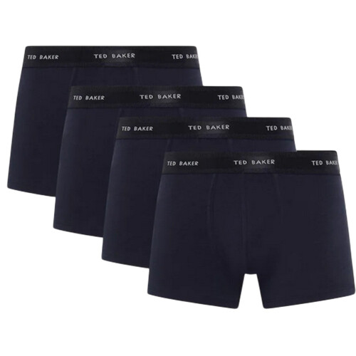 Ted Baker (S, Navy) Ted Baker Mens Plain Boxer Shorts (Pack of 4)