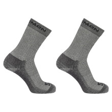 (5.5 UK-7 UK, Grey) Salomon Unisex Adult Merino Wool Crew Socks (Pack of 2)