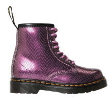(12 UK Child, Pink) Dr Martens Childrens/Kids 1460 Snakeskin Combat Boots