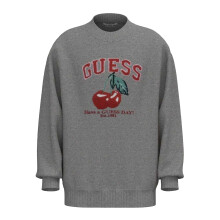 (12 Years, Grey Heather) Guess Childrens/Kids Cherry Knitted Drop Shoulder Sweatshirt