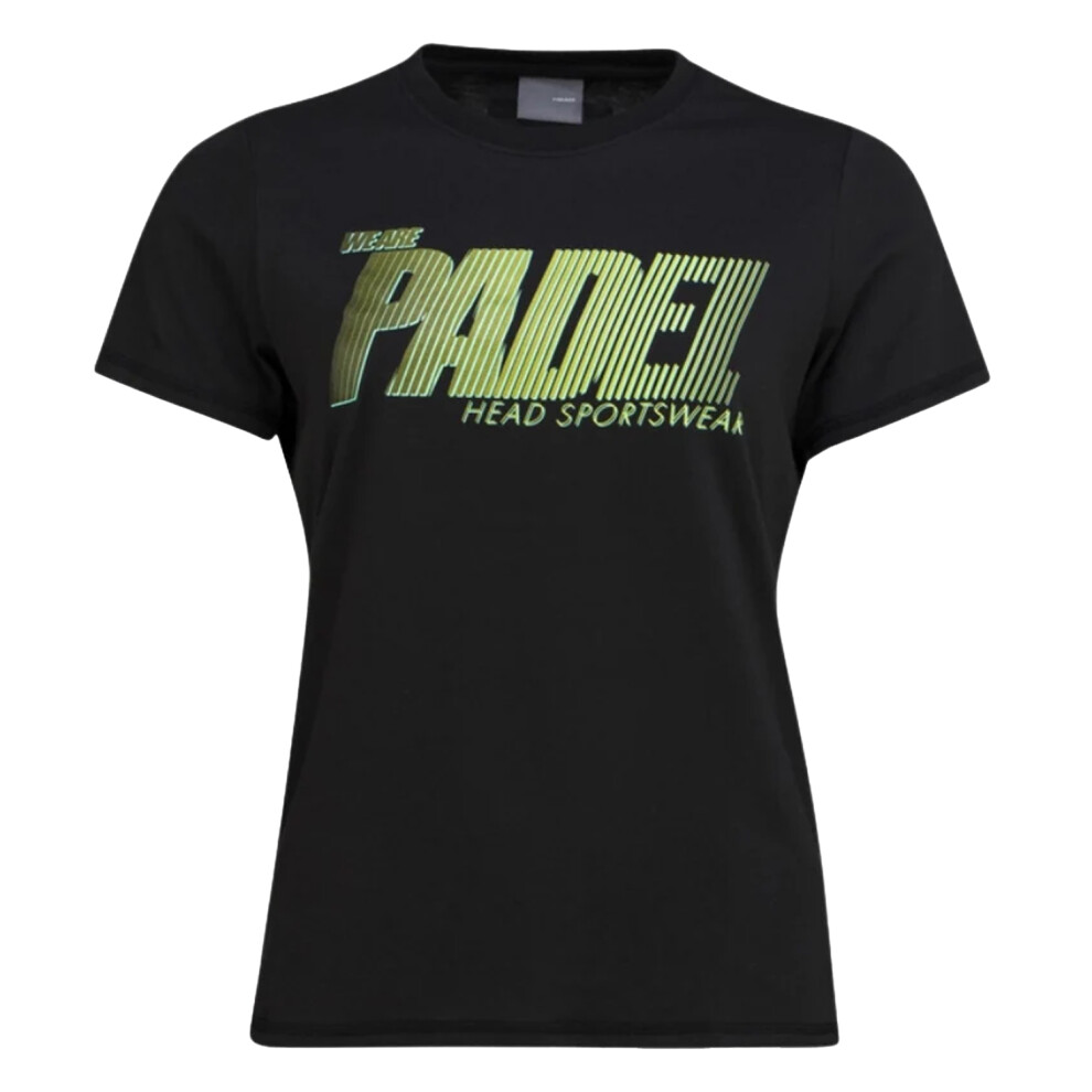 Head (10 Uk, Black) Womens/Ladies Padel Printed Sport T-Shirt