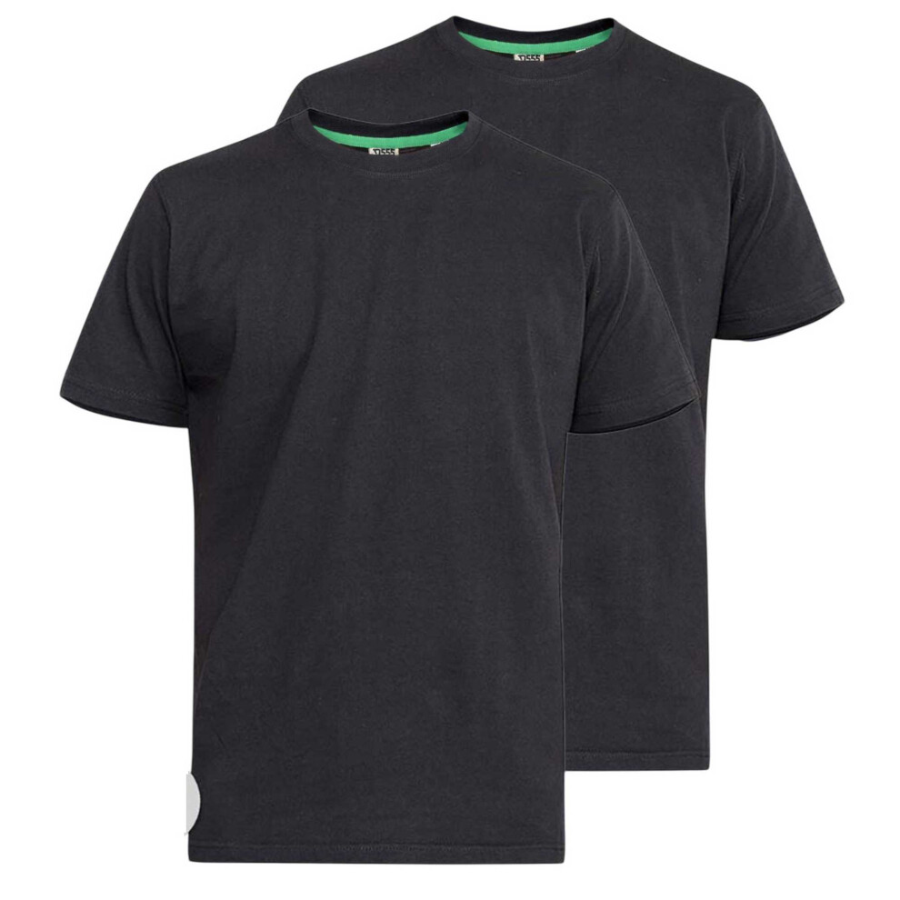 Duke (4Xl, Black) Mens D555 Fenton Kingsize T-Shirt (Pack Of 2)