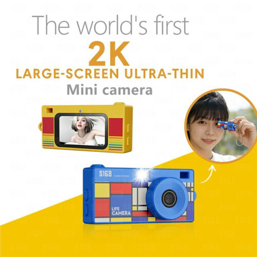 Keychain Thumb Camera 1.47inch  Action Camera Retro 2K Digital Camera CCD Camera with Flash Light Loop Recording D 2