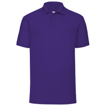 (3XL, Purple) Fruit Of The Loom Mens 65/35 Pique Short Sleeve Polo Shirt