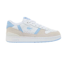 (5.5 UK, White/Blue) Lacoste Womens/Ladies T-Clip Set Leather Trainers