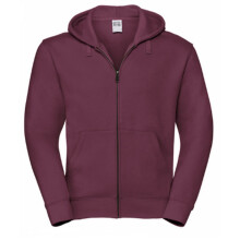 (2XL, Burgundy) Russell Mens Authentic Full Zip Hooded Sweatshirt / Hoodie