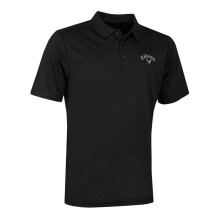 (L, Caviar) Callaway Mens Regular Short-Sleeved Golf Polo Shirt