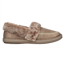 (2.5 UK, Taupe) Skechers Womens/Ladies Cosy CampF Leather Slippers