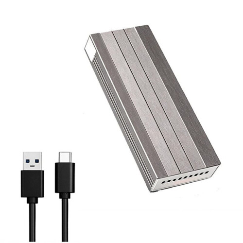 M2 SSD Case NVMe& Dual Protocol SSD Enclosure Adapter 10Gbps USB 3.2 Gen2 USB C External Enclosure for PC A