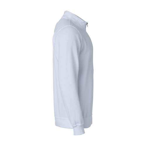 (L, White) Clique Unisex Adult Basic Half Zip Sweatshirt 1