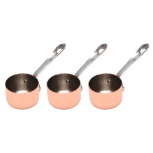 3X Taza de Salsa Chapada En Cobre para Salseras Taza de Leche Taza de Salsa para Papas Fritas Olla de Cobre Especial para Restaurante Occidental 3,8