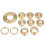 11Pcs Woodworking Router Bushing Guide 10-30mm Copper Premium Router Guide Bushes 1