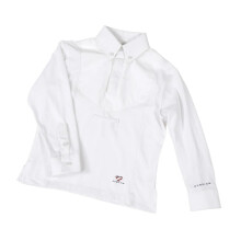 (11-12 Years, White) Aubrion Childrens/Kids Tie Keeper Long-Sleeved Shirt