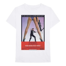 (S, White) James Bond Unisex Adult For Your Eyes Poster T-Shirt