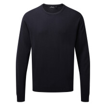 (3XL, Navy) Premier Adults Unisex Cotton Rich Crew Neck Sweater