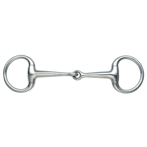 (4in, Silver) Shires Dressage Horse Eggbutt Snaffle Bit