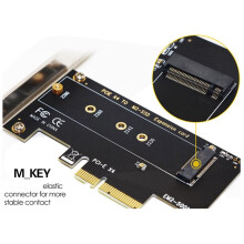 Tarjeta de ExpansióN PCI-E 3,0 X4 una NVMe M.2 NGFF M Key SSD Riser para 2230/2242/2260/2280 M.2 SSD EM2-5001