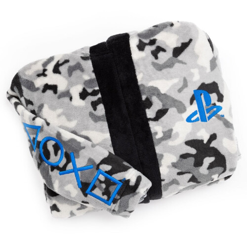 Playstation (5-6 Years, Grey/Black/Off White) Playstation Boys Fluffy Robe 2