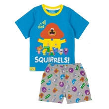 (3-4 Years, Blue/Grey) Hey Duggee Boys Well Done Squirrels Character Short Pyjama Set