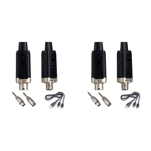 2X Wireless Microphone System UHF Wireless XLR Transmitter and Receiver for Dynamic Microphone, Audio Mixer, PA System