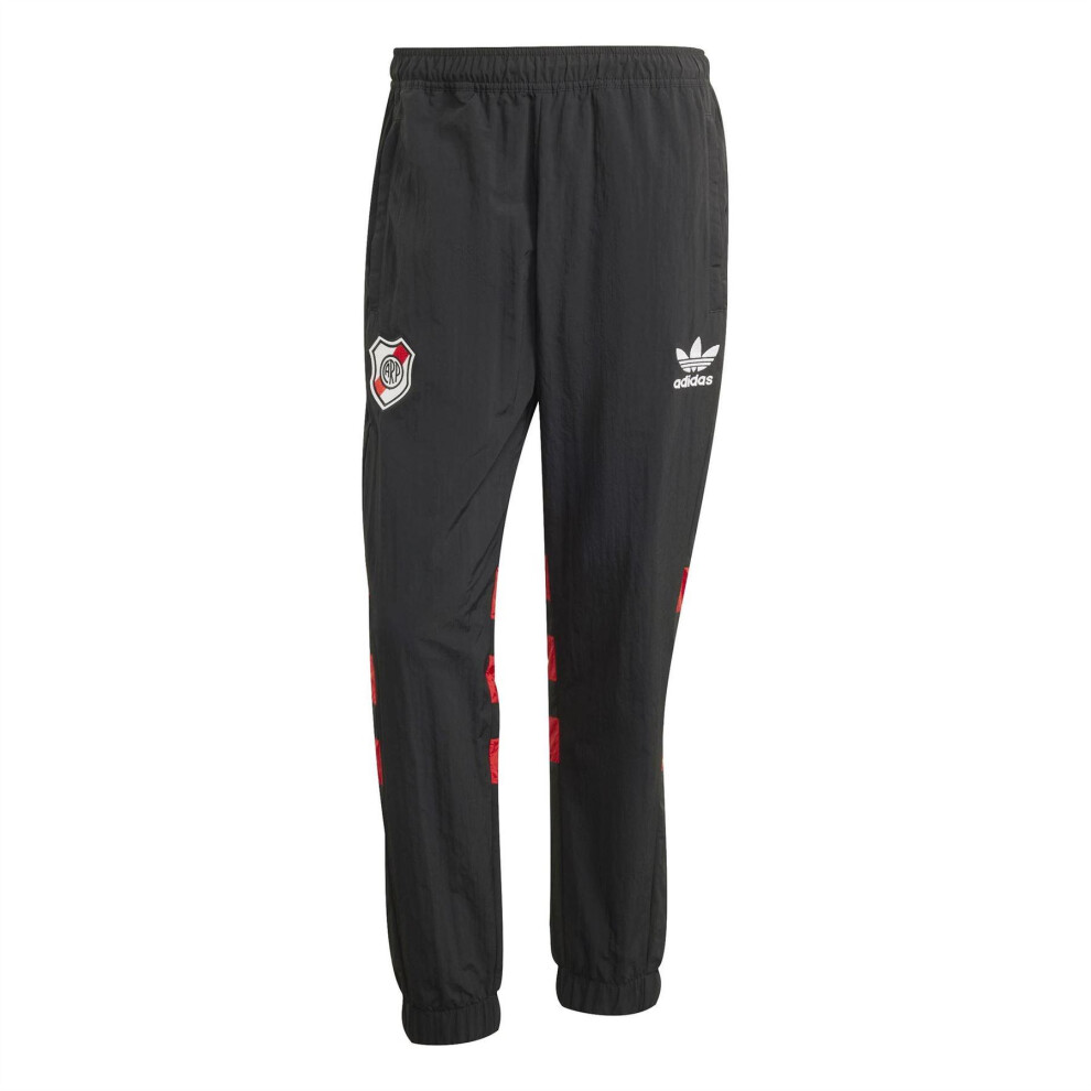 Adidas Mens Club Atlético River Plate Tapered Tracksuit Bottoms