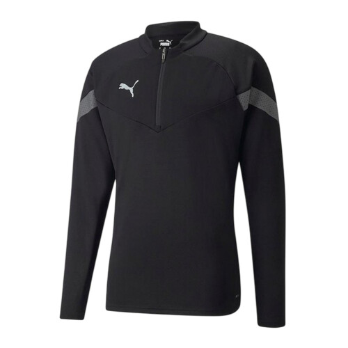 Puma (M, Black Print) Puma Mens TeamFinal Quarter Zip Training Track Top
