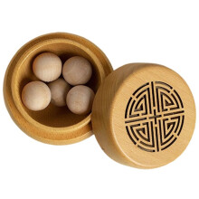 Oude Draagbare DIY Geur Houten Doos met 5 Ballen Aroma Diffuser voor Thuis, Auto en Slaapkamer Decor