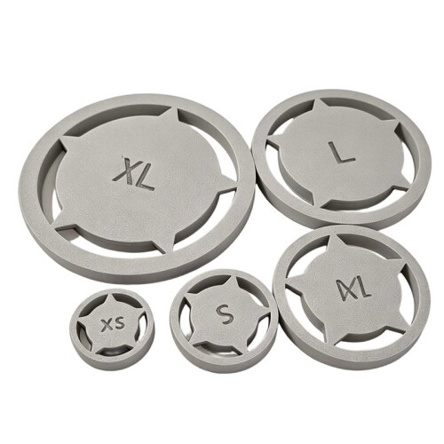 5PCS Pottery Foot Ring Template Set for Consistent Base Centering in DIY Ceramic Pottery Making