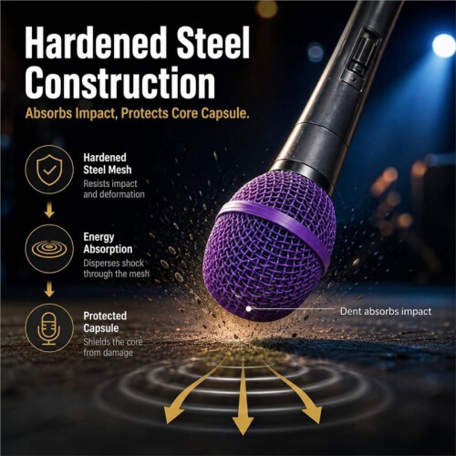 4 Pcs Microphone Grille Replacement Metal Mesh Grill  Covers , Microphone Grill  for SM58 Wired Wireless Mics 1