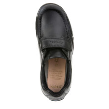 (5 UK, Black) Geox Boys Snake loafer Patent Leather Moccasin School Shoes