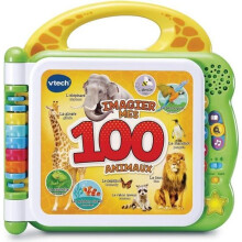 VTECH - Mein Bilingualer Bilderbuch - 100 Tiere - Interaktives zweisprachiges Buch - Für Kinder - Batterie - Mehrfarbig