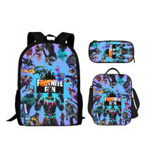 (35, Backpack) Fortnite Backpack Set Kids School Bag with Lunch Bag and Pencil Case for Boys Girls Student Daily Use
