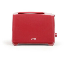 Toaster 2 Schlitze - LIVOO - DOD162RC - 750 W - Einstellbarer Thermostat: 7 Stufen - Rot