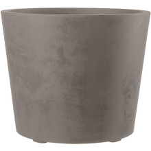Blumentopf - MILLENNIUM - Kunststoff - Braun - Rund - Ø50cm - Mit Wasserreservoir - Mit Rollen - DEROMA