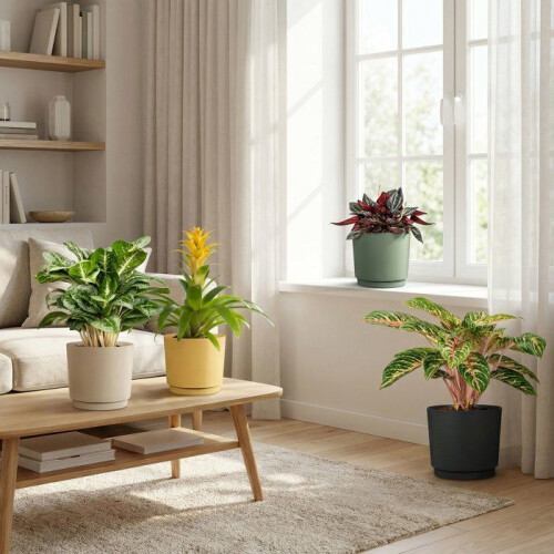 Blumentopf - Kunststoff - Gelb - Rund - Ø29cm - DEROMA 2