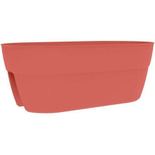Reiterpflanzgefäß - OSAKA - Kunststoff - Orange Terre Battue - 56x30,1xH20,6cm - 19,5L - Einfache Befestigung - EDA