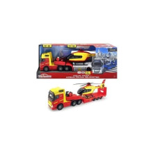Polizeihubschrauber-Lkw - MAJORETTE - Große Serie 35 cm - Maßstab 1/43 - Öffnende Türen, Geräusche und Lichter - Ab 3 Jahren