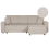 Beliani Corner Sofa Bed 3 Seater ABACKA Corduroy Beige Left Hand 1