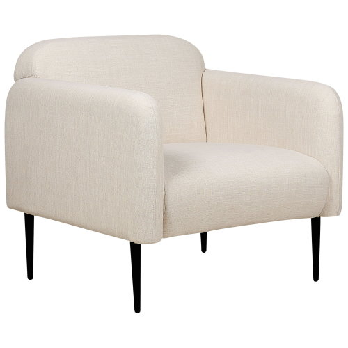 Beliani Armchair STOUBY Linen Light Beige