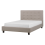 Beliani Bed Fabric LA ROCHELLE 140 x 200 cm (EU Double) Light Grey 1