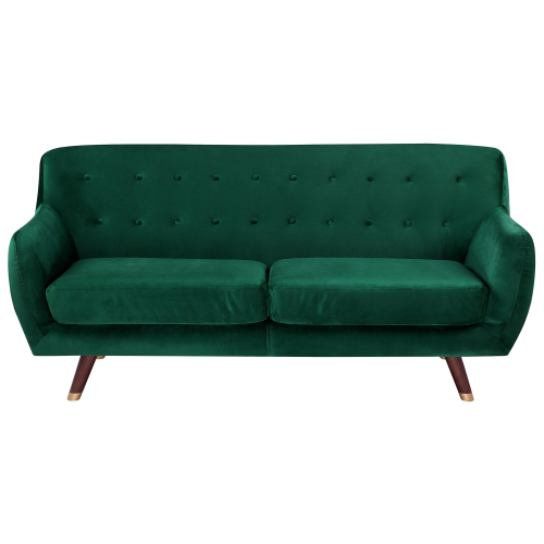 Beliani Sofa 3 Seater BODO Velvet Emerald Green