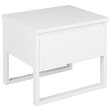 1 Drawer Bedside Table GIULIA Pine Wood White