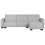 Beliani Corner Sofa Bed 3 Seater ROMEDAL Fabric Light Grey Left Hand 1