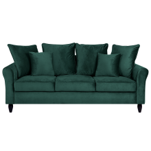 Sofa 3 Seater BORNHOLM Velvet Dark Green